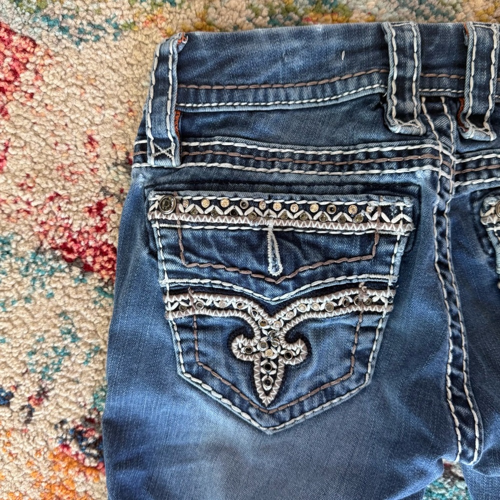 Rock Revival Jasna Rhinestone Embellished Skinny Jeans - Picture 4 of 11